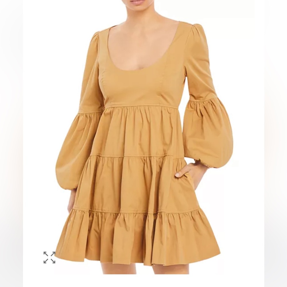 Cinq a Sept Rose Tiered Dress in Tan